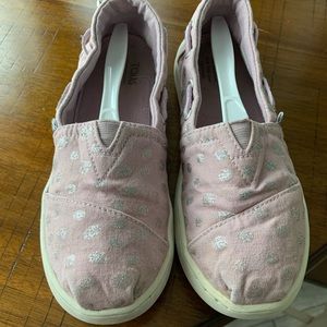 Pink and Solver polka dot Toms